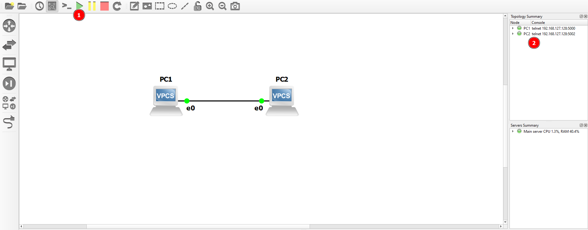 IP-адрес GNS3 VM